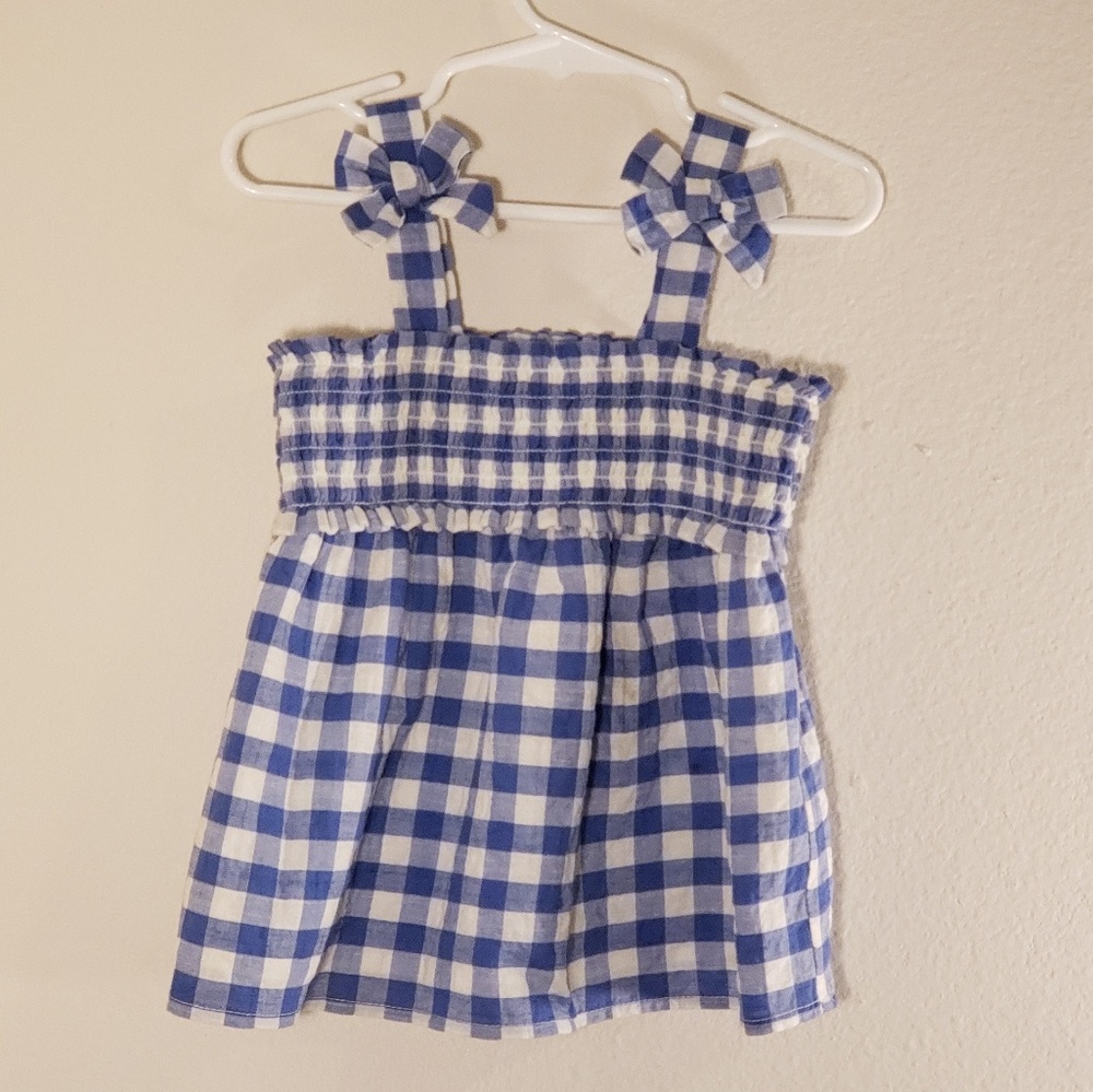 Cat & Jack Gingham Smock Tank w/Bows